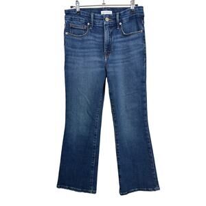 Good American Good Legs Crop Mini Boot Jeans Womens 2/26 Blue High Rise